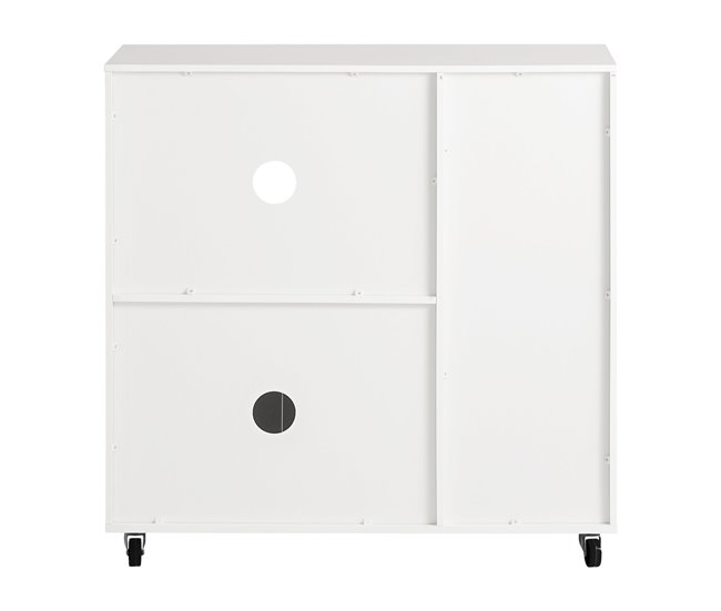Aparador de Cozinha para Microondas com Rodas SoBuy FSB78-W 40 Branco
