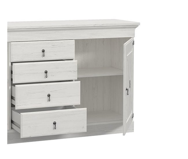 Aparador 2 portas 4 gavetas PORTOFINO Branco