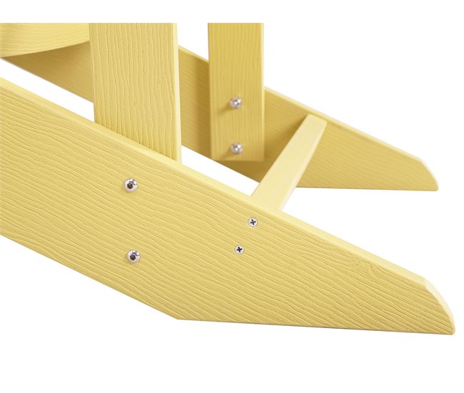 Beliani Cadeira de jardim ADIRONDACK Amarelo