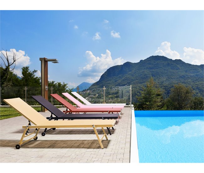 Beliani Cadeira lounge/relax PORTOFINO Amarelo