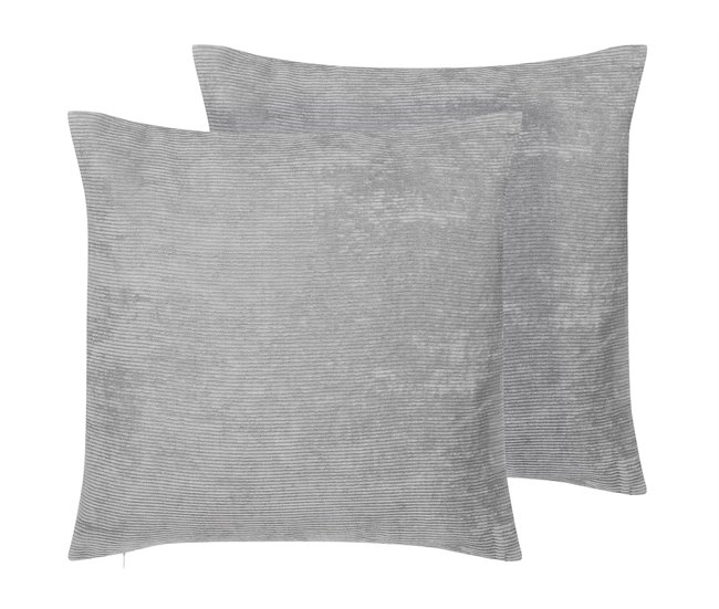 Beliani Almofada decorativa NOLANA 45x45 Cinza