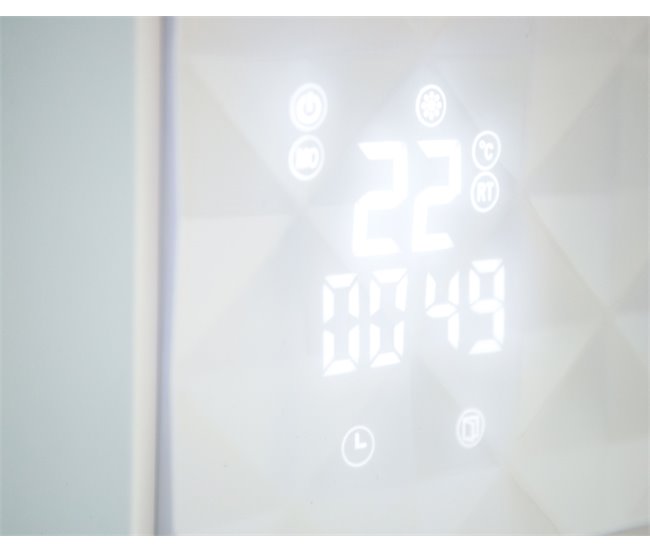 Aquecedor de parede cerâmico 2000 W com visor digital Branco