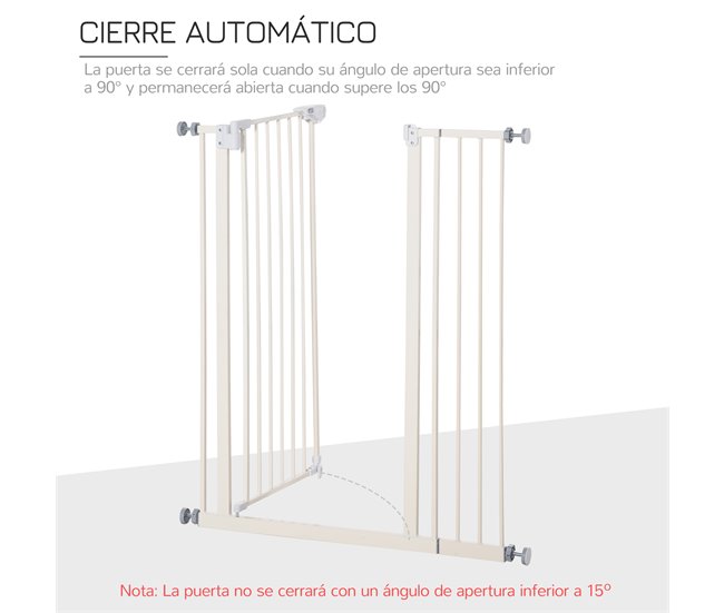 Barreira de Segurança Metal e Plástico PawHut Branco