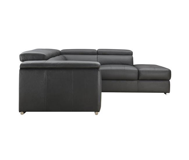 Sofá de canto com cama MAYA Preto