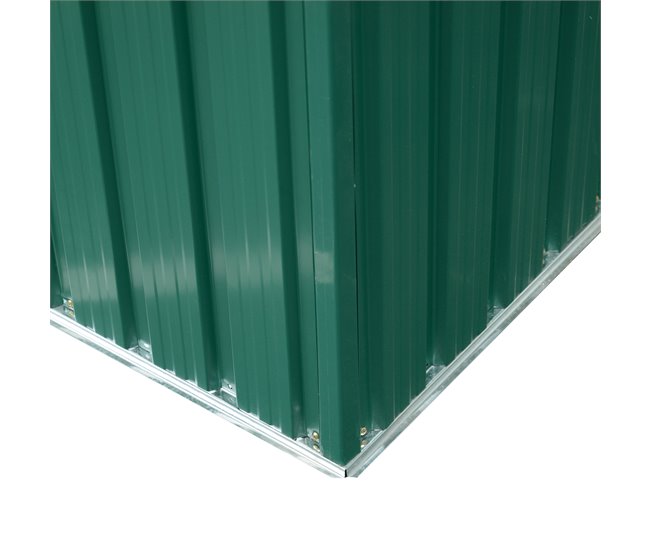 Abrigo de Jardim Aço Galvanizado Outsunny Verde