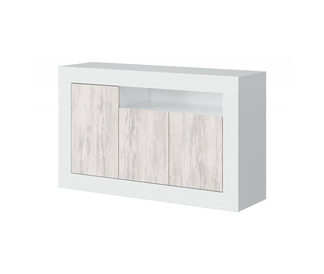 Aparador com efeito madeira 144 Branco