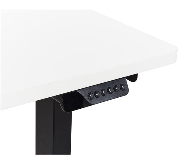 Beliani Secretária ajustável DESTINES 160x109 Branco/ Preto