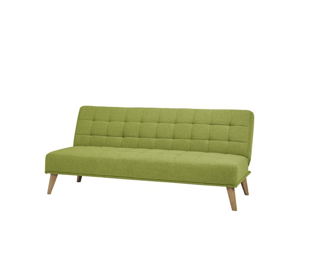 Sofá cama de tecido OLIVIA Verde