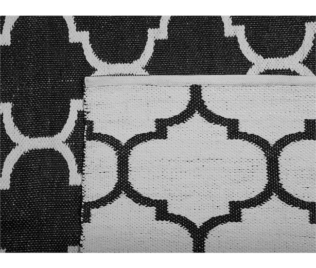 Beliani Alfombra de exterior ALADANA 140x200 Preto