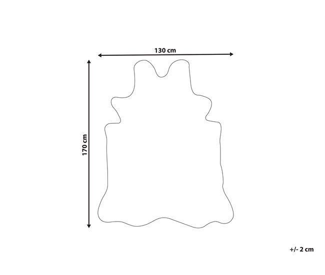 Beliani Decoração em pele de ovelha KNOLL 130x170 Castanho
