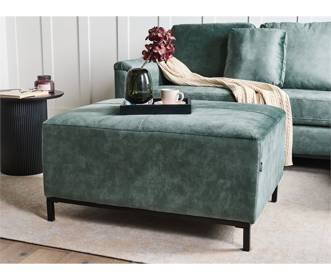 Beliani Reposapiés OSLO Azul/ Verde