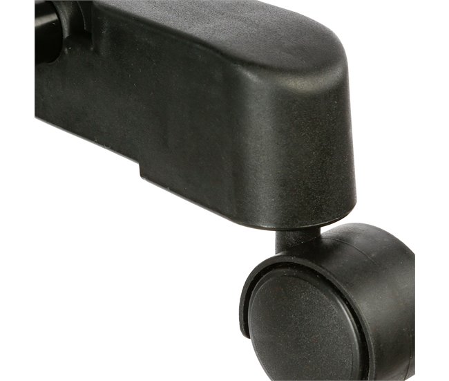 Cabide duplo para móveis auxiliares com barra giratória e rodas Preto / Cinza