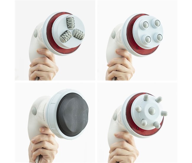Aparelho de Massagem Anticelulítico Vibratório com Infravermelhos 5 em 1 Branco