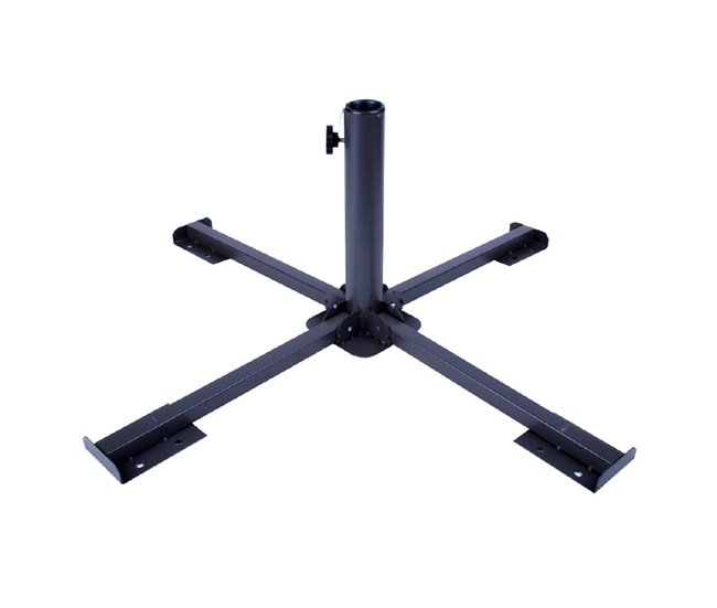 Base dobrável metal para o guarda-sol Aktive Preto