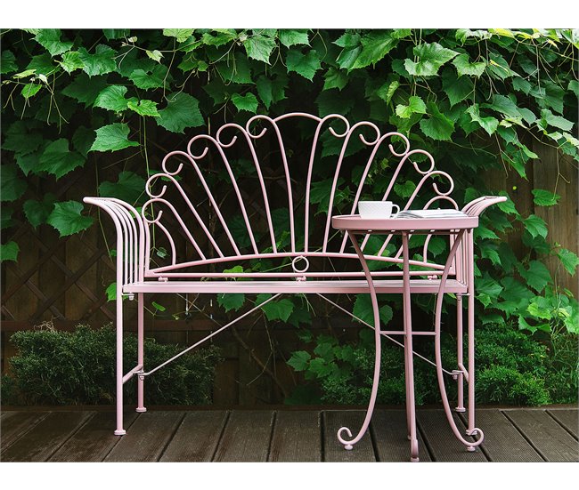 Beliani Conjunto bistrô CAVINIA Rosa