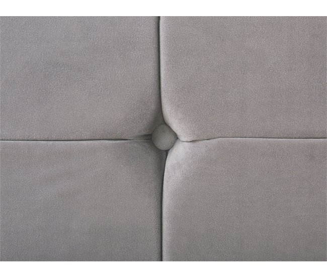 Beliani Cama com estrado Veludo AMBERT 168x212 Cinza