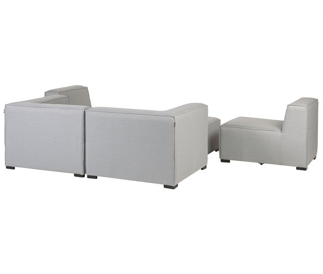 Beliani Conjunto lounge AREZZO Cinza Claro