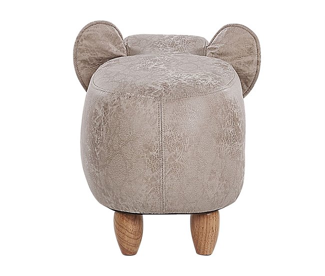 Beliani Puf animal JUMBO Cinza Claro