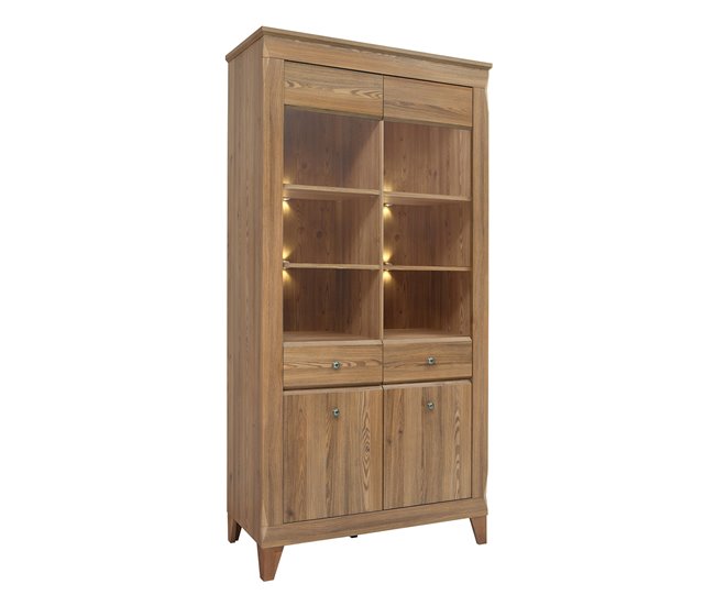 Armário para porcelana de 4 portas em madeira Raya Madeira