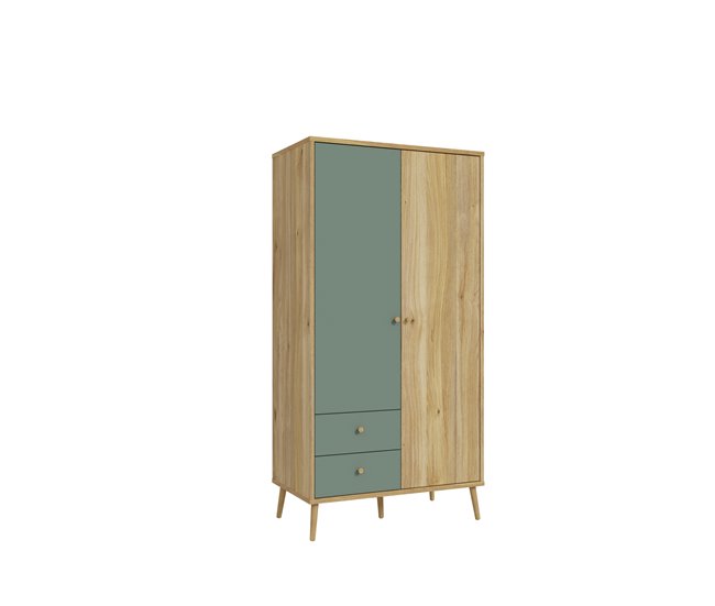 Roupeiro SERIE LYON portas batentes 94x185cm carvalho Carvalho