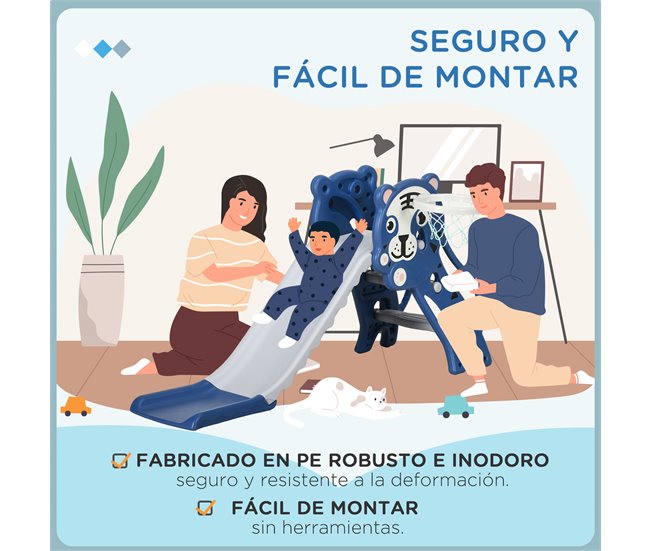 Escorrega para Crianças PE AIYAPLAY Azul