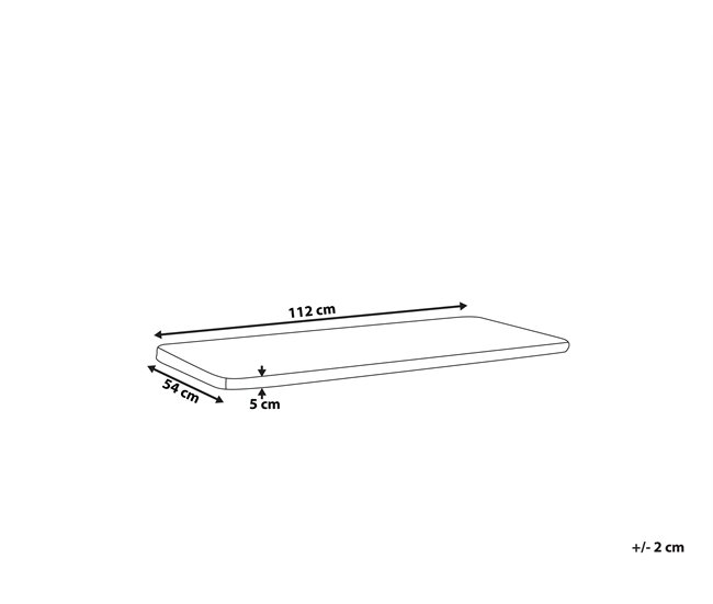 Beliani Almofada de assento para exterior VIVARA 112x54 Vermelho
