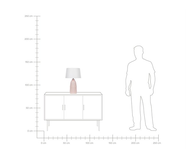 Beliani Candeeiro de mesa ZARIMA Rosa