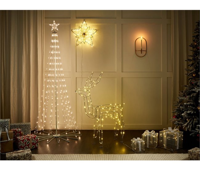 Beliani Decoração LED LAUGAR Cinza