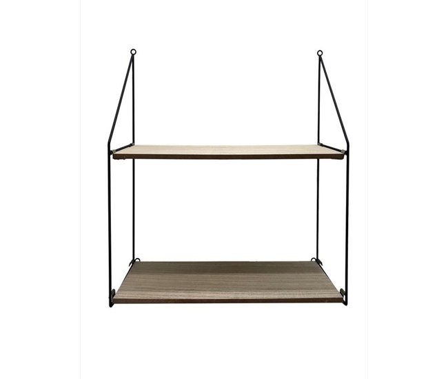 Estante FLETCHER 50x45x17cm marca ECOANYA  Preto/ Madeira