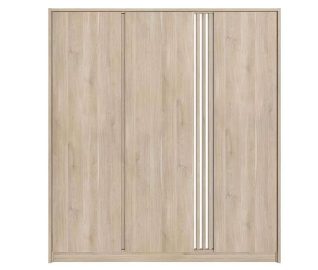 Guarda-roupa grande Eik com 3 portas Madeira Clara