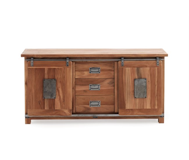 Aparador em madeira maciça de acácia reciclada Madeira