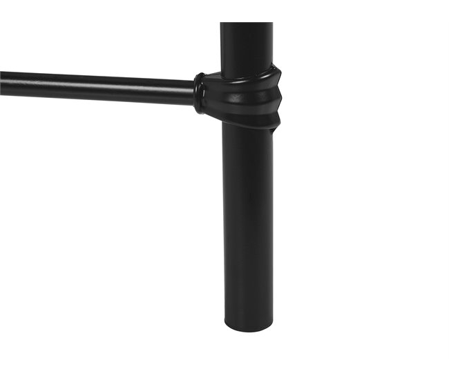 Beliani Cama com estrado Metal LYNX 161x209 Preto
