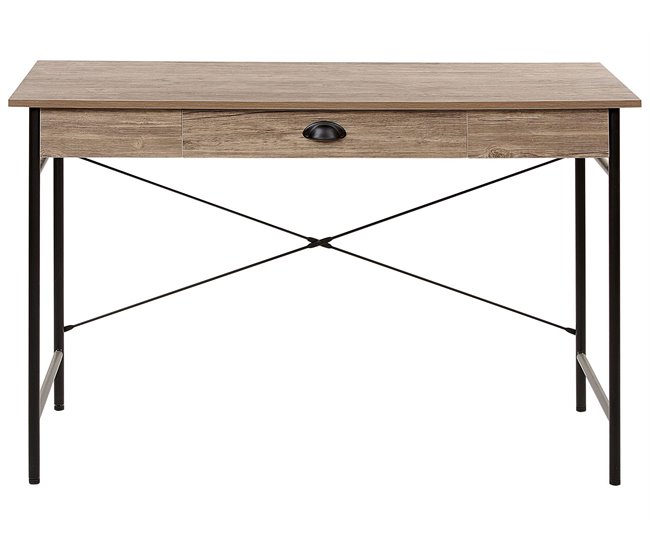Beliani Secretária CREEK 120x60 Cinza Escuro