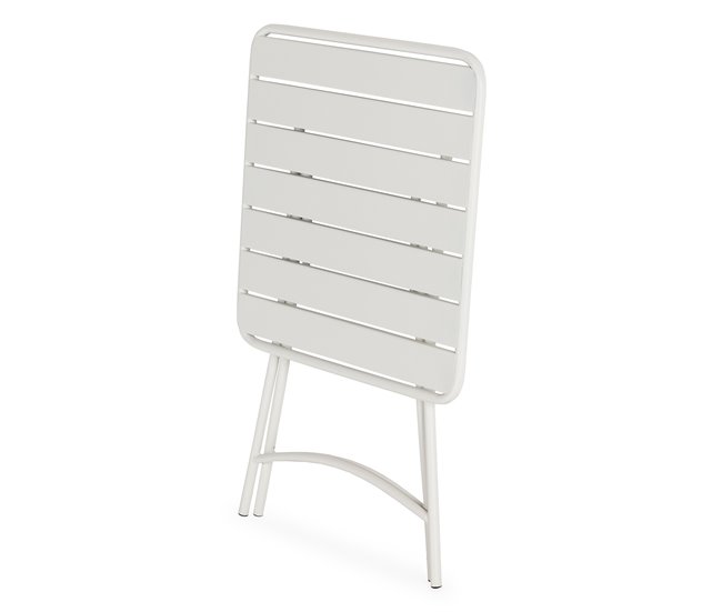 Mesa dobrável de metal Perla para jardim 60x60 Branco