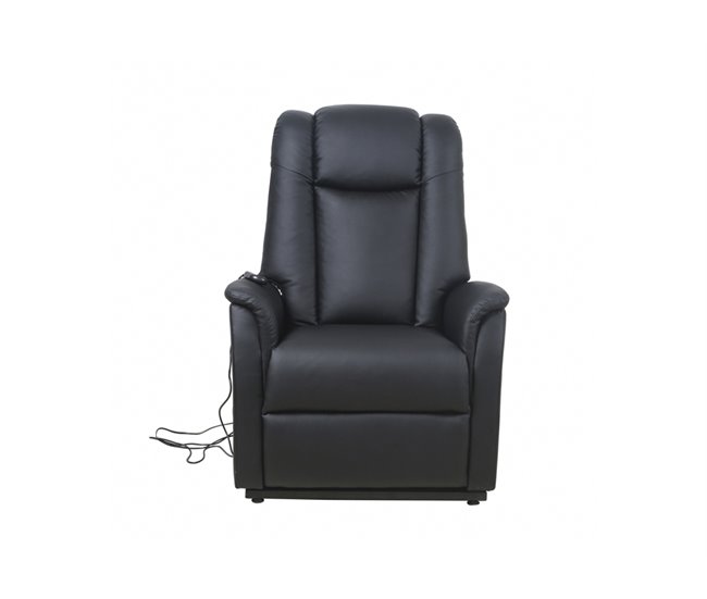 Poltrona relax elétrica pele sintética MAX Preto