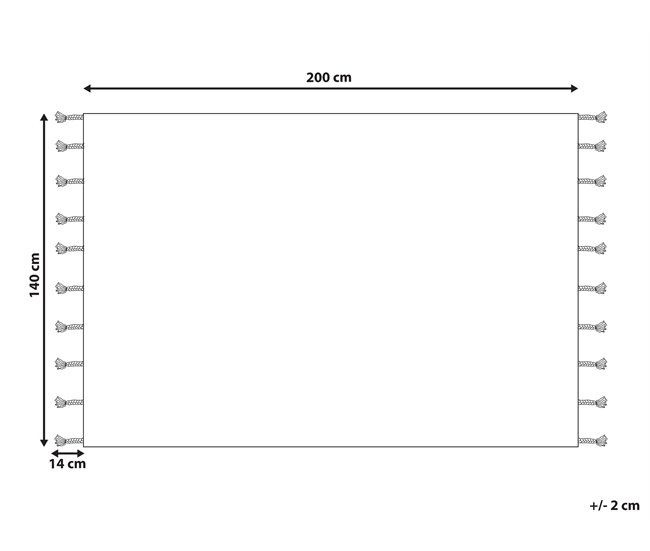 Beliani Pelos curtos KHOURIBGA 140x200 Branco/ Bege