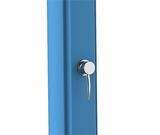 Starmatrix RIOXXL 40 litros de duche de polietileno curvo com aquecimento solar, Cinza Azul