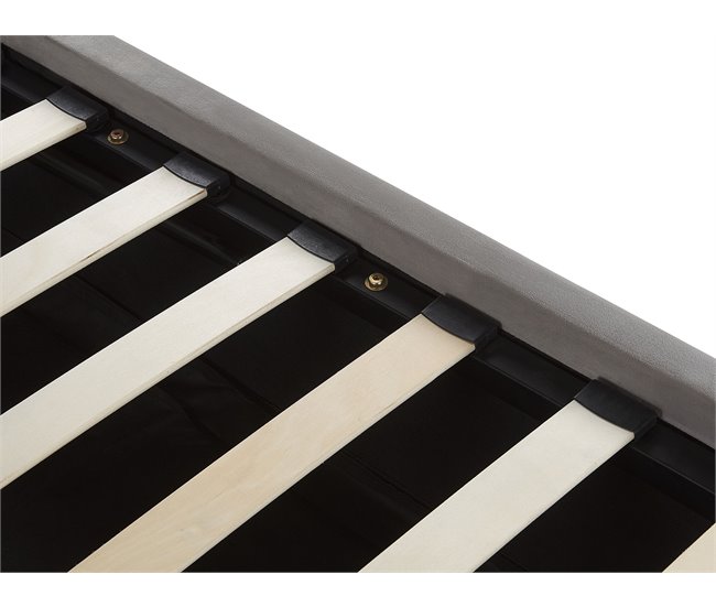 Beliani Cama con almacenaje Terciopelo AMIENS 171x217 Cinza Escuro