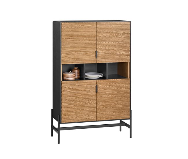 Aparador de corredor Buffet de hall de entrada SoBuy PT Preto