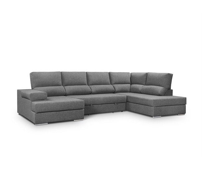 Sofá de canto com cama BARI Antracite