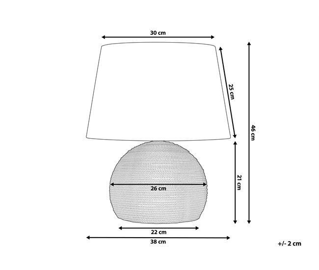Beliani Candeeiro de mesa GROWEE Castanho
