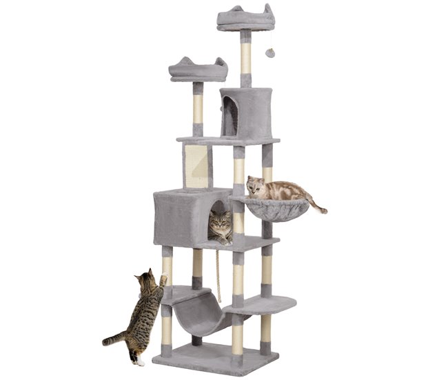 Arranhador para Gatos Aglomerado e Sisal PawHut Cinza