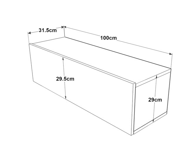 Suporte para TV de parede Lapinlahti aglomerado [en.casa] 100 Branco