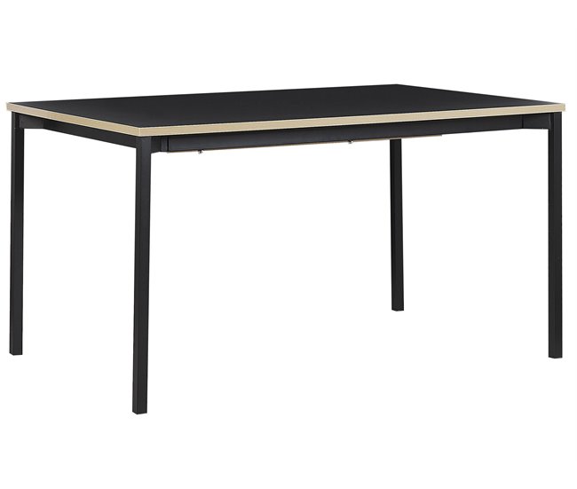Beliani Mesa de jantar AVIS 90x140 Preto