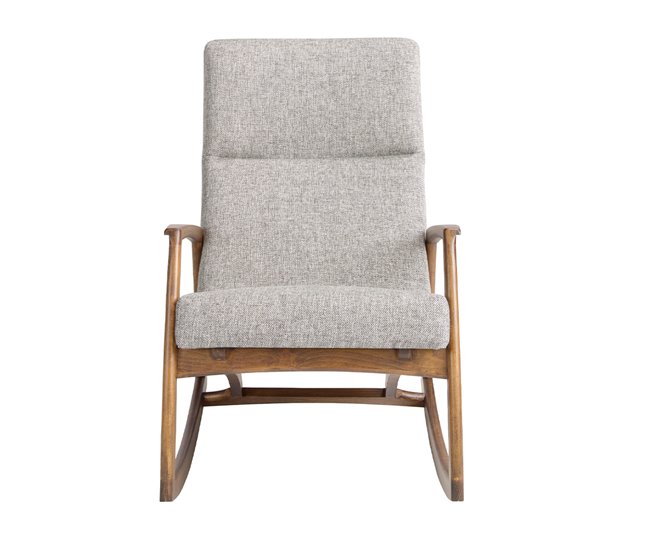 ANGEL CERDA Cadeira de baloiço em tecido cinzento Nogal