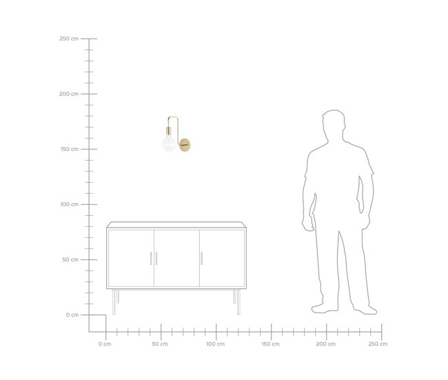Beliani Lámpara de pared SAVENA Dourado