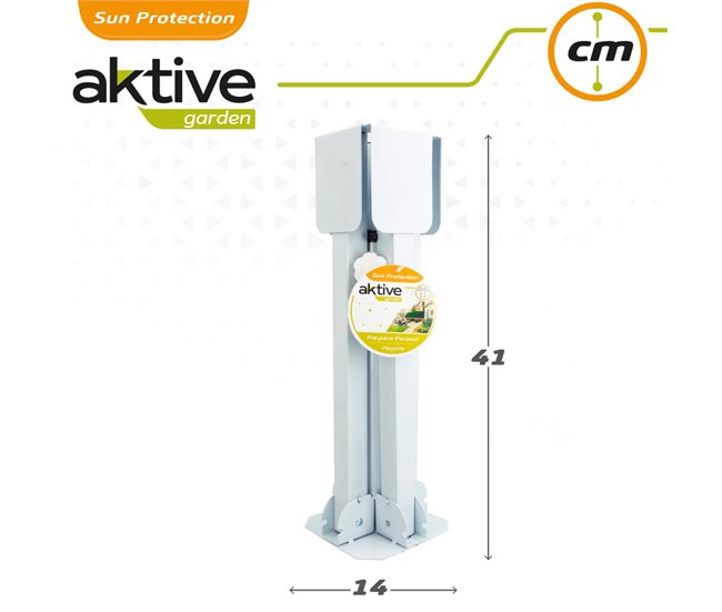 Suporte de guarda-sol rebatível 25/32 mm Aktive Garden Branco