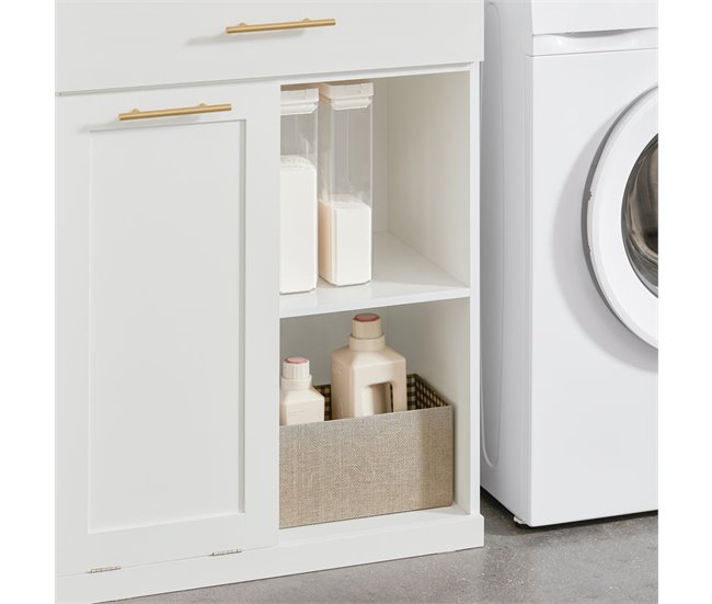 Armário de casa de banho BZR66-W SoBuy Branco