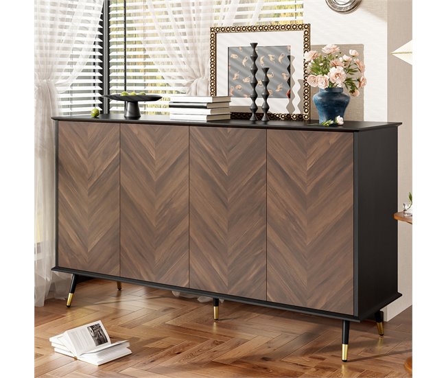 Aparadores Preto/ Madeira