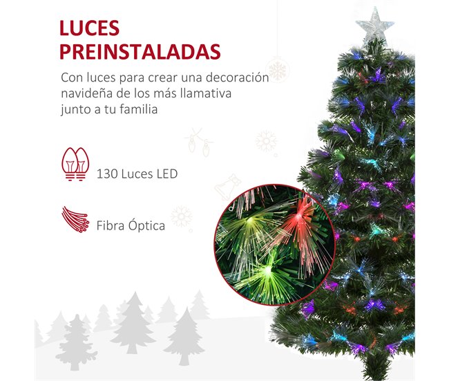 Árvore de Natal Metal e PVC HOMCOM, casa - natal Verde